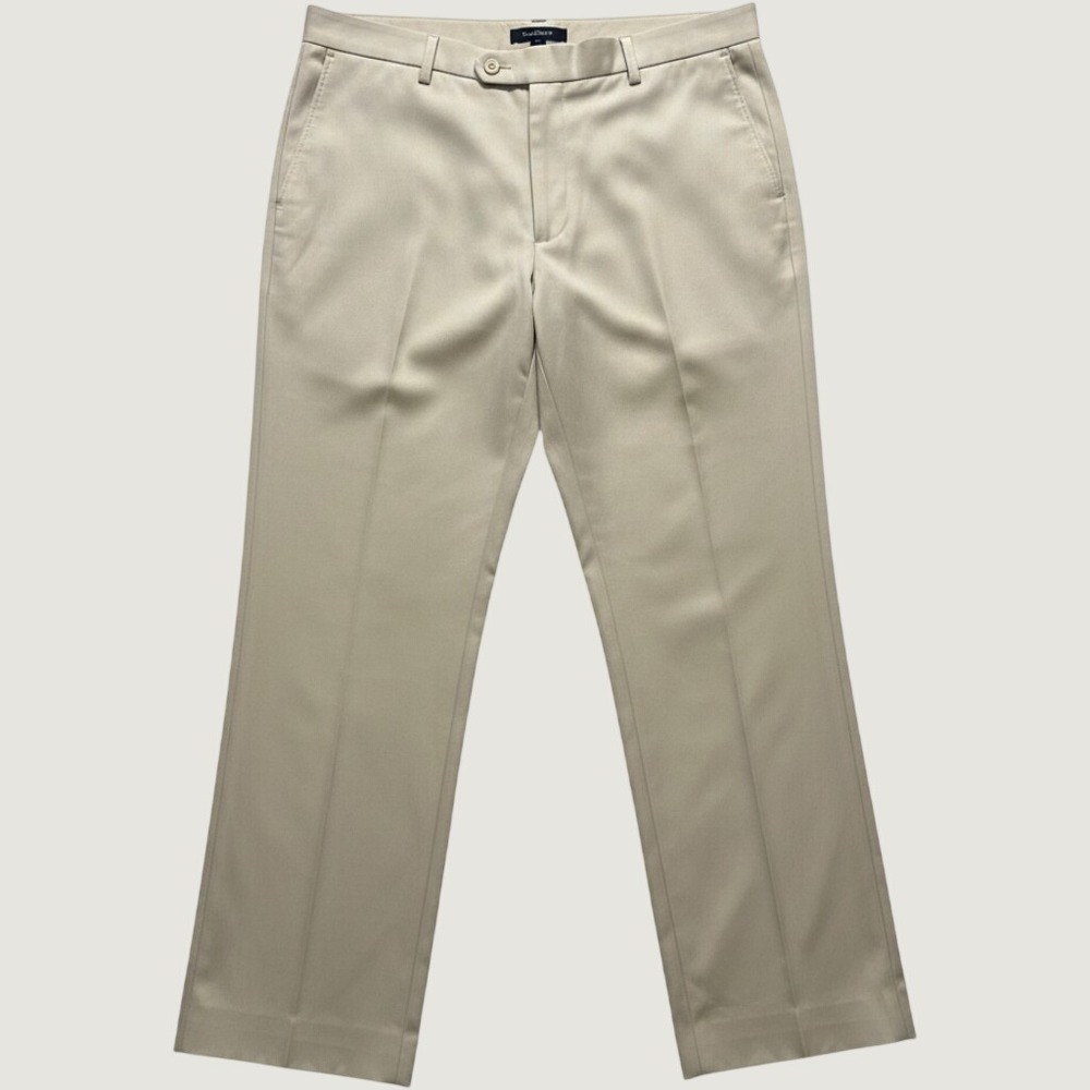 Peter Millar Crown Sport Pants 38x30.5 Khaki Tan Golf Luxury Preppy Quiet Luxury